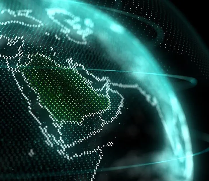 Globe highlighting the Middle East